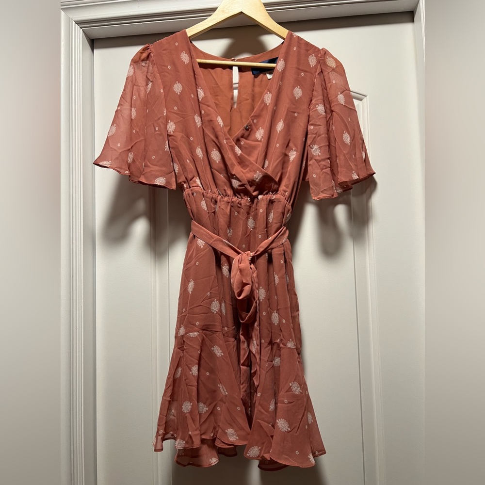 Blue Rain Floral Dress XS